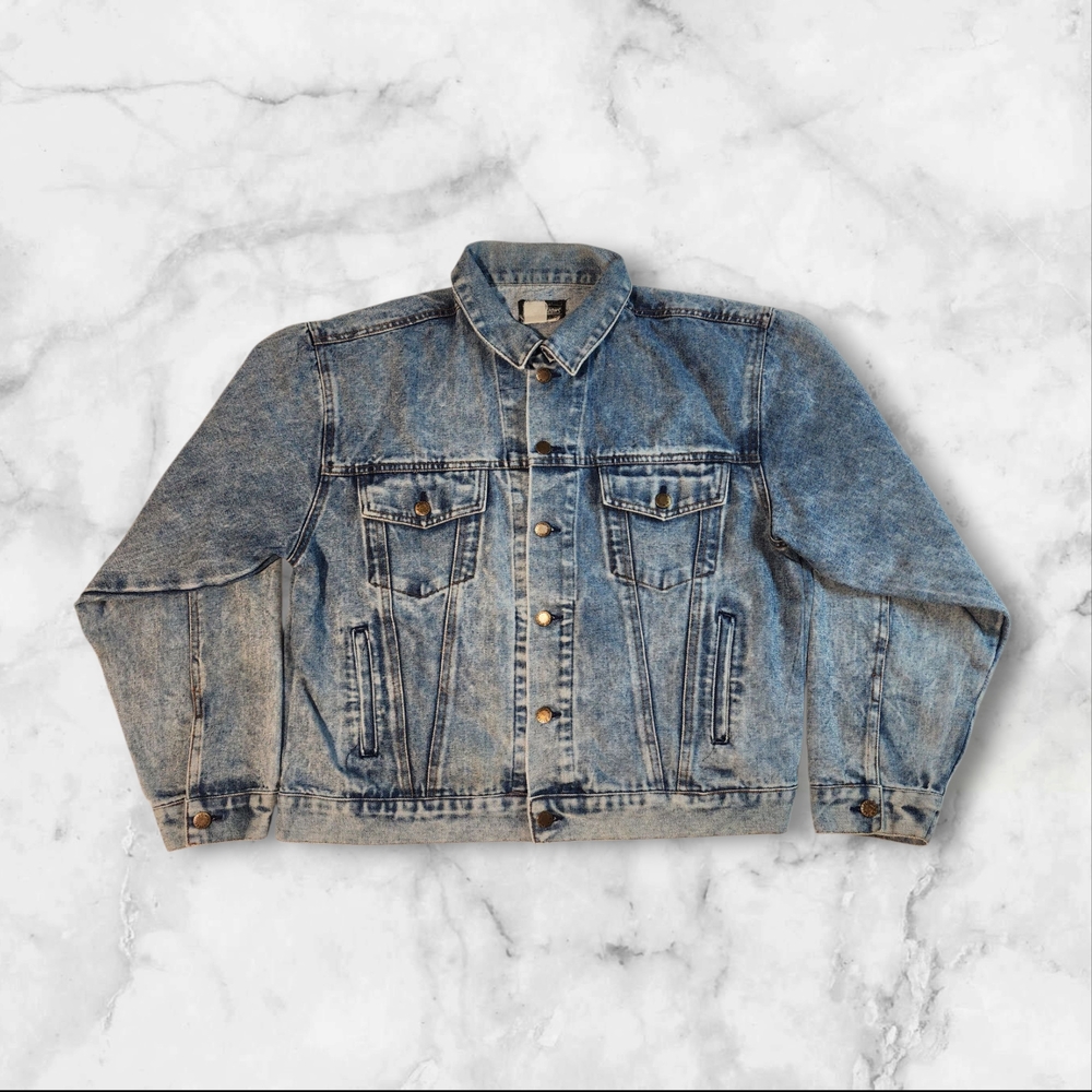 Expressions International Warner Bros | 80s Vintage Acid-Wash Demin Jacket